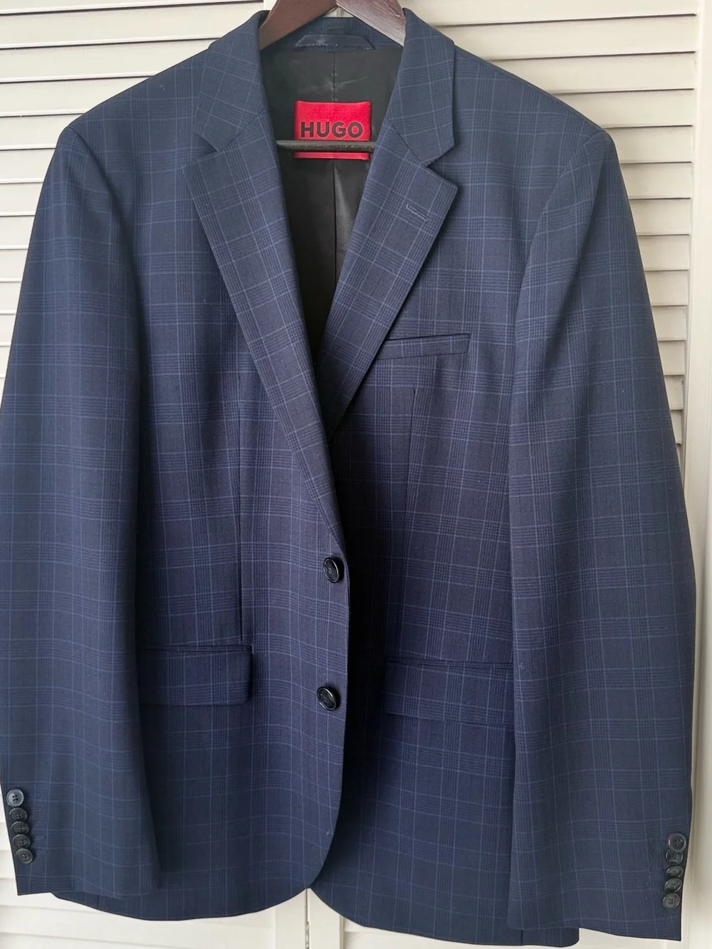Hugo Boss Slate Blue Windowpane Sport Coat